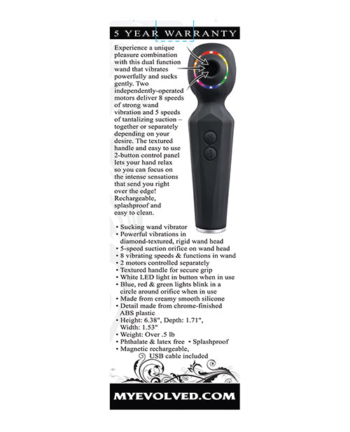 Rainbow Sucker – Multi-Speed Wand (Black)