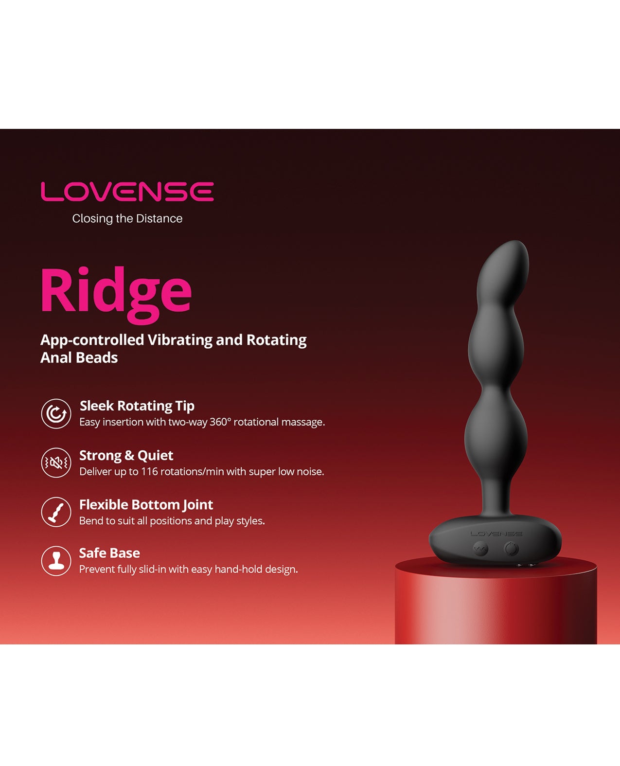 Ridge – Bumpy Plug by Lovense (Black)