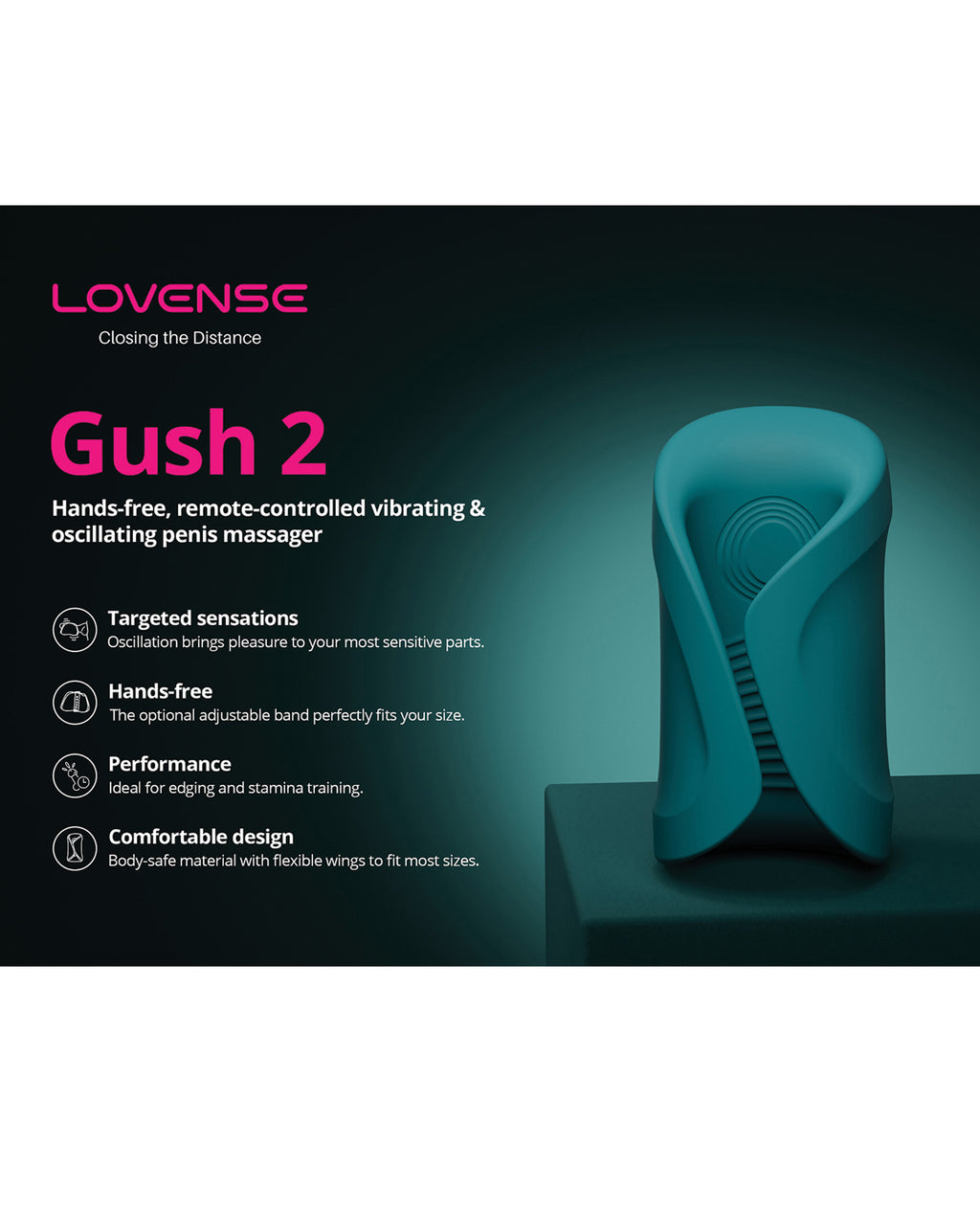Gush 2 – Hands-Free Masturbator (Teal)