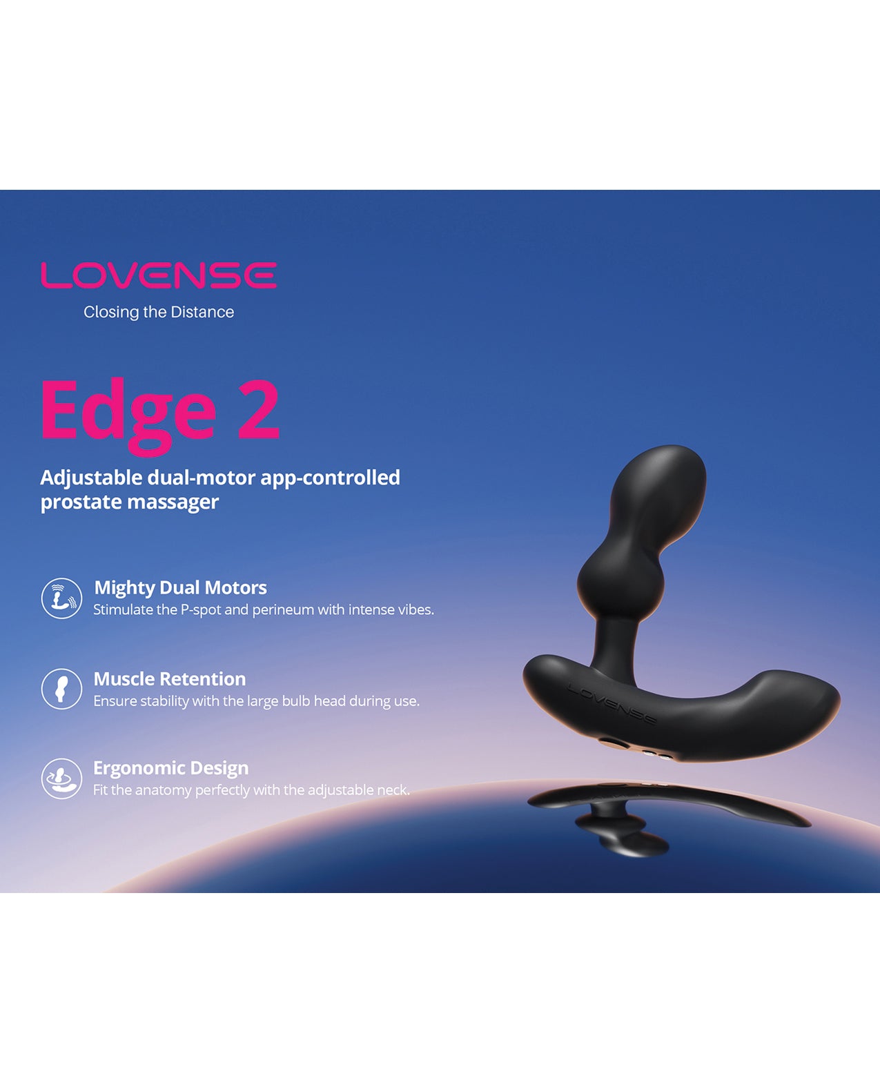 Edge 2 – Flexible Prostate Massager by Lovense