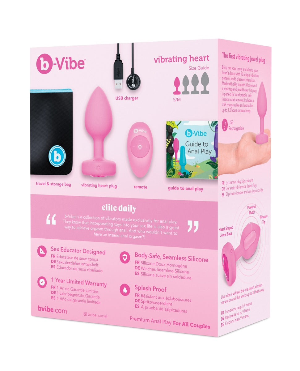 Vibrating Heart Plug – b-Vibe Signature