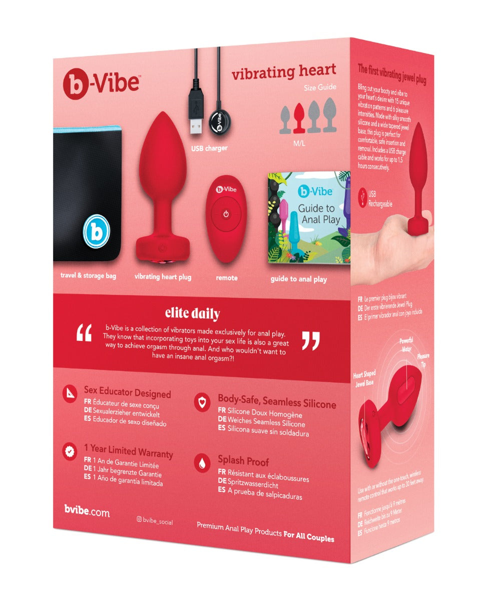 Vibrating Heart Plug – b-Vibe Signature